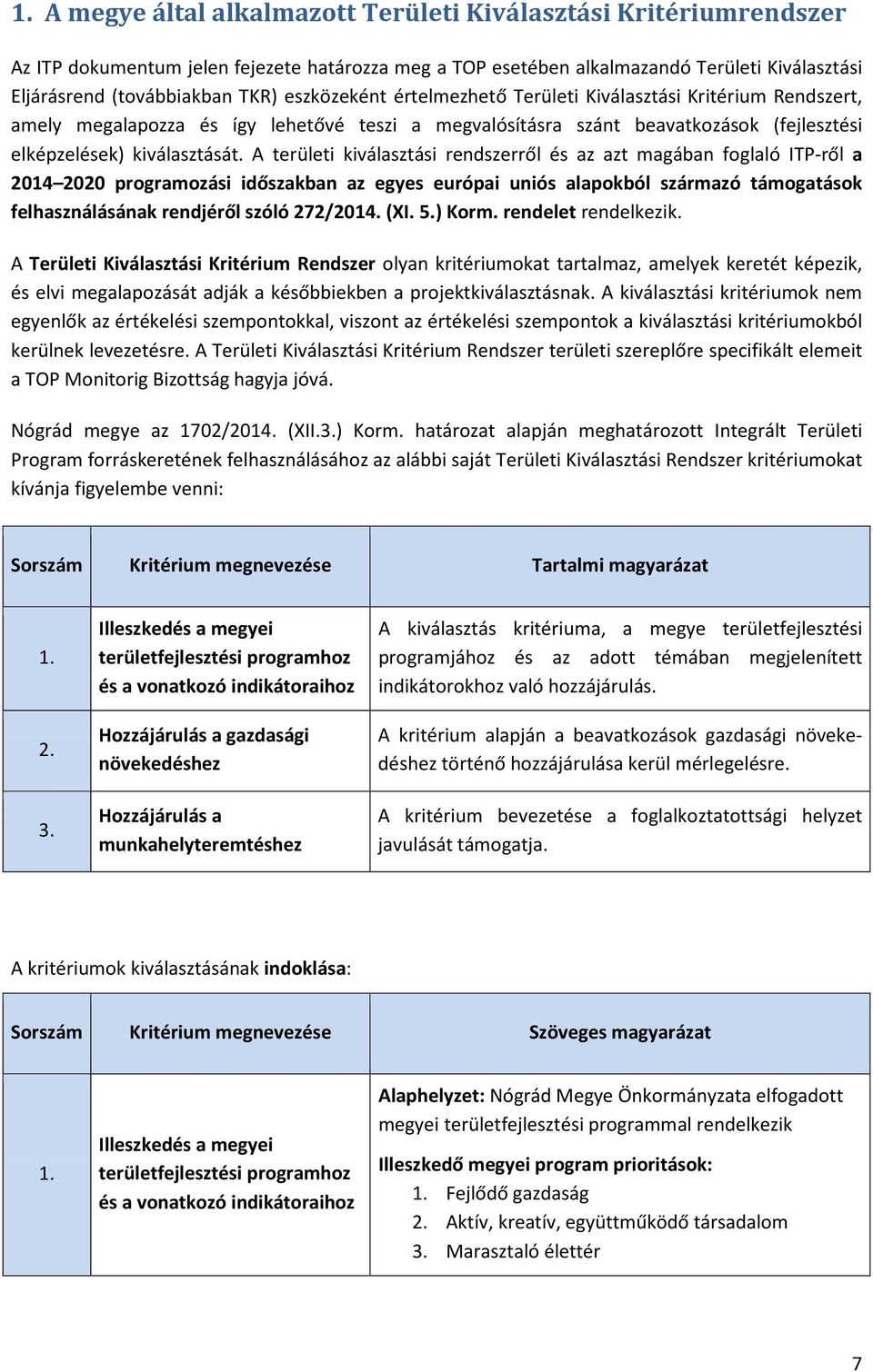 A területi kiválasztási rendszerről és az azt magában foglaló ITP-ről a 2014 2020 programozási időszakban az egyes európai uniós alapokból származó támogatások felhasználásának rendjéről szóló