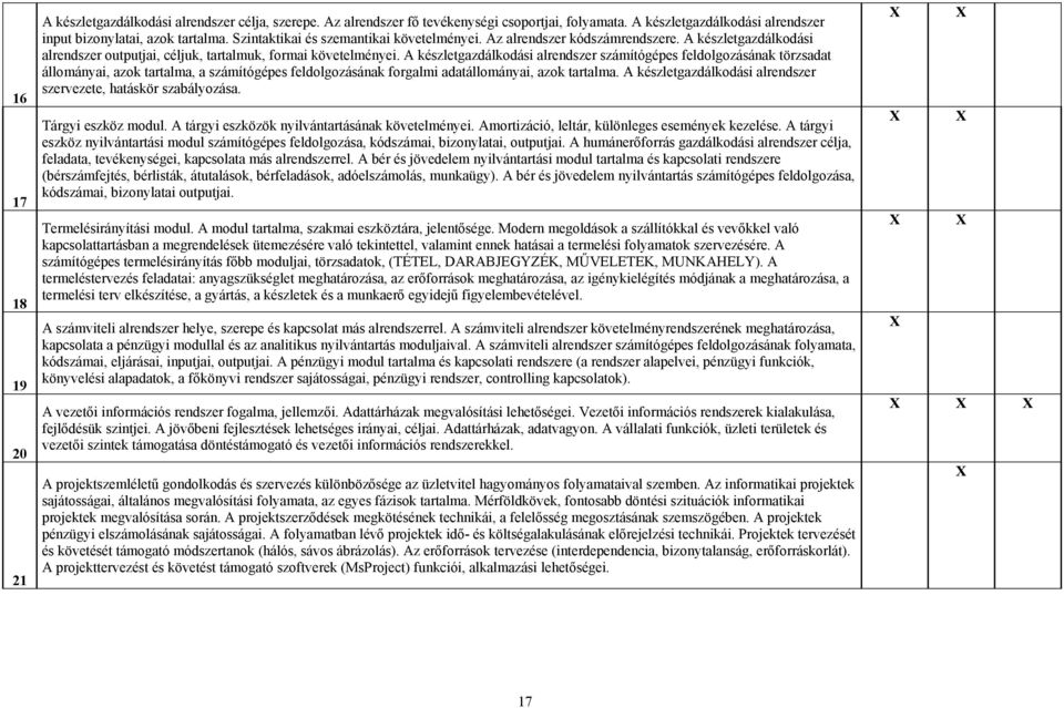 A készletgazdálkodási alrendszer számítógépes feldolgozásának törzsadat állományai, azok tartalma, a számítógépes feldolgozásának forgalmi adatállományai, azok tartalma.