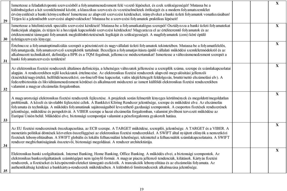 Ismertesse az alapvető szervezési kérdéseket, irányelveket a banki üzleti folyamatok vonatkozásában! Térjen ki a jelentősebb szervezési alaptévedésekre!