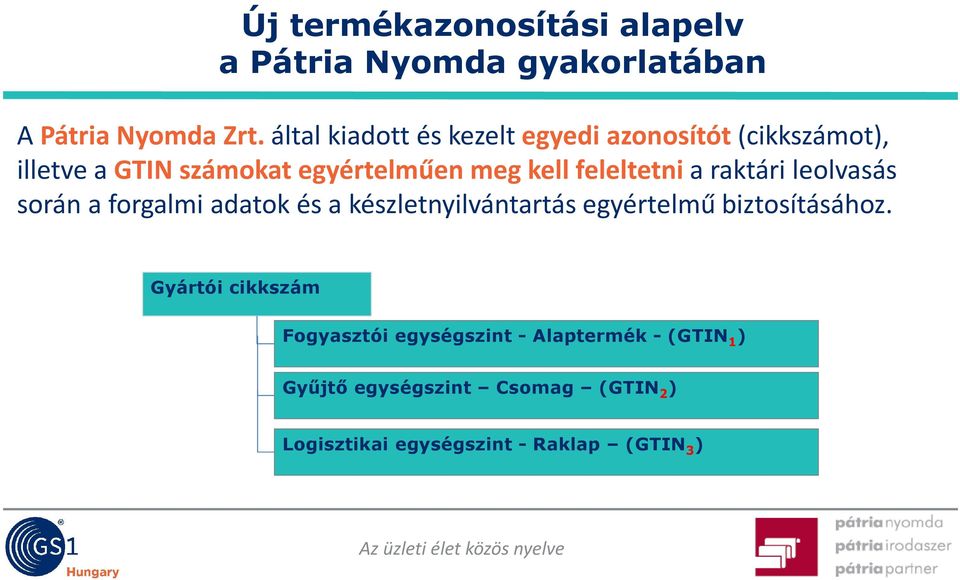 feleltetni a raktári leolvasás során a forgalmi adatok és a készletnyilvántartás egyértelmű biztosításához.