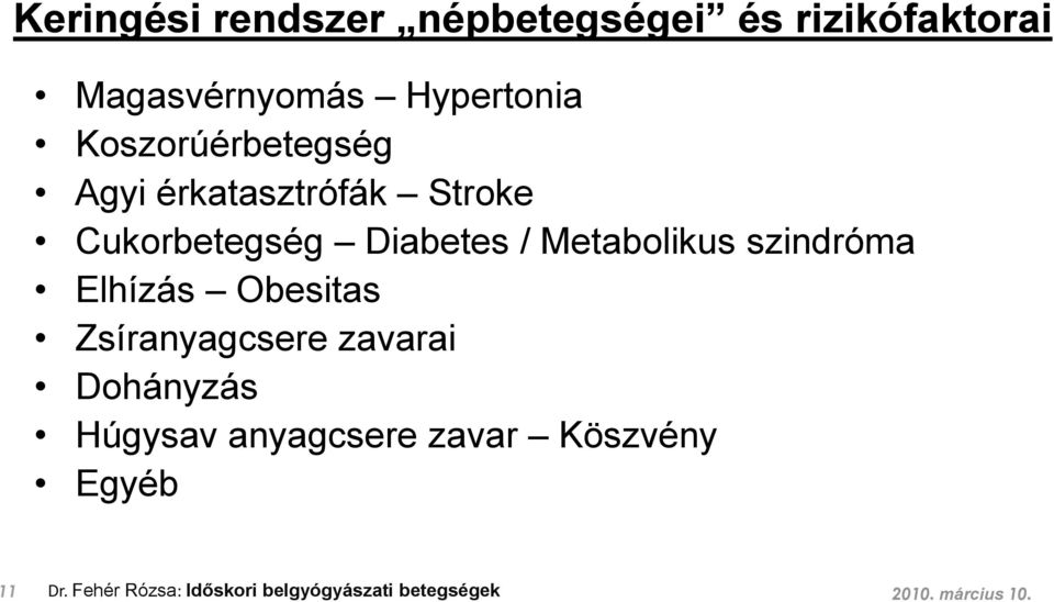 Metabolikus szindróma Elhízás Obesitas Zsíranyagcsere zavarai Dohányzás