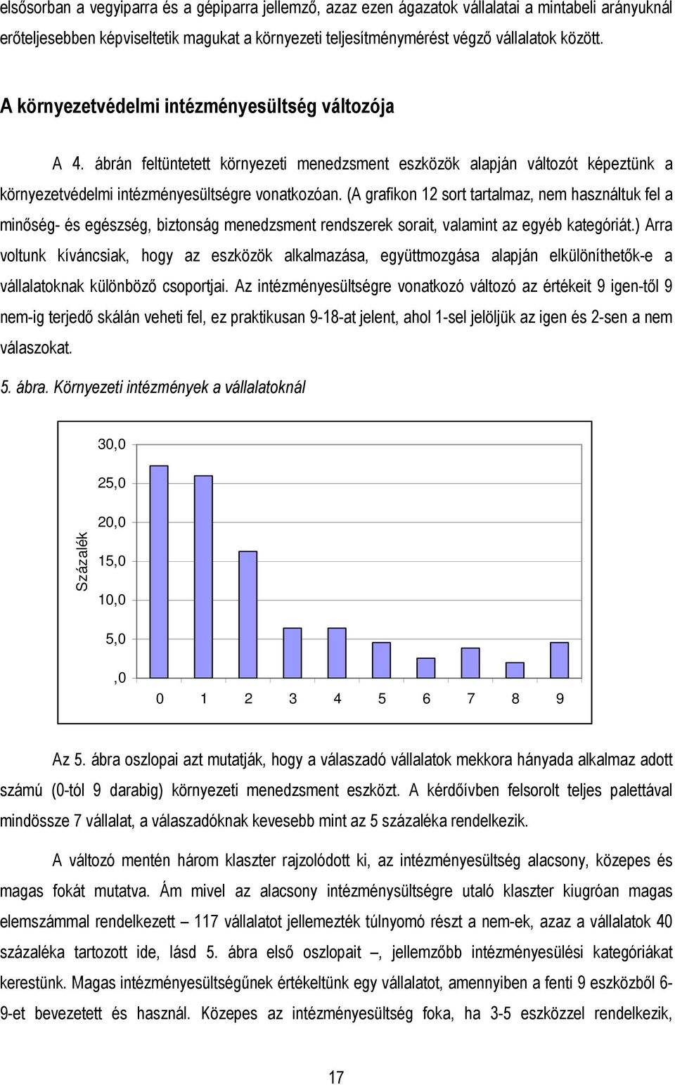 (A grafikon 12 sort tartalmaz, nem használtuk fel a minıség- és egészség, biztonság menedzsment rendszerek sorait, valamint az egyéb kategóriát.