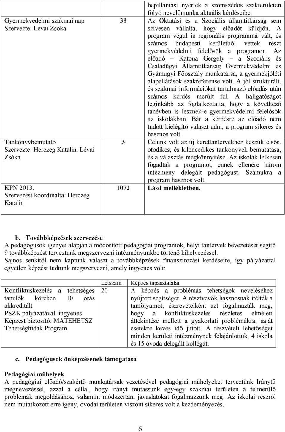 38 Az Oktatási és a Szociális államtitkárság sem szívesen vállalta, hogy előadót küldjön.