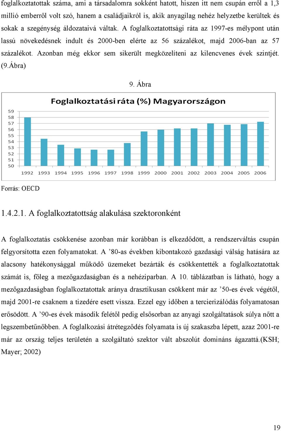 Azonban még ekkor sem sikerült megközelíteni az kilencvenes évek szintjét. (9.Ábra) 9. Ábra Forrás: OECD 1.