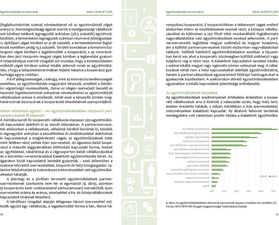 nonprofit szervezetek 3,81 kutatóintézetek egyéb 3,97 nonprofit szervezetek (foglalkoztatottak száma) növekedésével nő az együttműködő cégek egyéb rompólusú kooperáció.