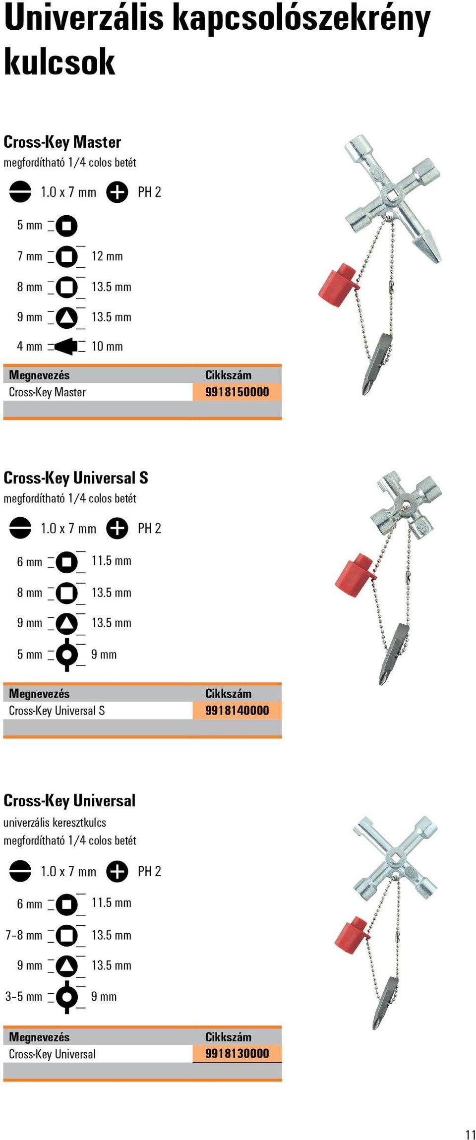 5 + PH 2 8 8 13.5 6 13.5 11.5 5 6 11.5 9 7 9 13.5 8 8 12 5 58 5 9 9 9 13.5 7 9 13.5 12 9 13.5 58 5 9 9 + 4 10 9 6 Cross-Key Universal 4 S 11.5 10 9918140000 5 7 8 13.5 6 11.5 9 7 13.