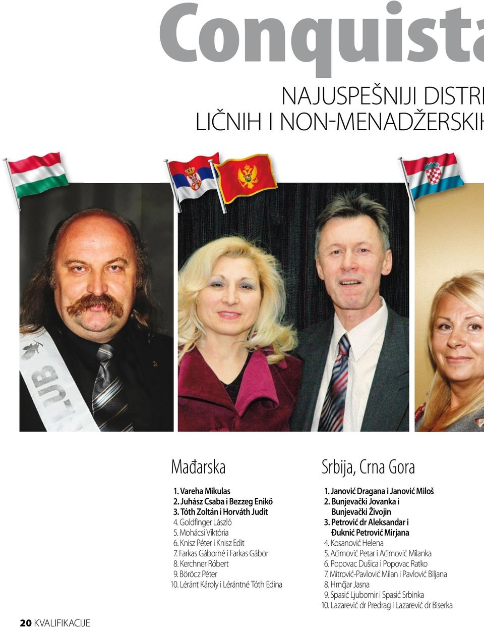 Léránt Károly i Lérántné Tóth Edina Srbija, Crna Gora 1. Janović Dragana i Janović Miloš 2. Bunjevački Jovanka i Bunjevački Živojin 3.