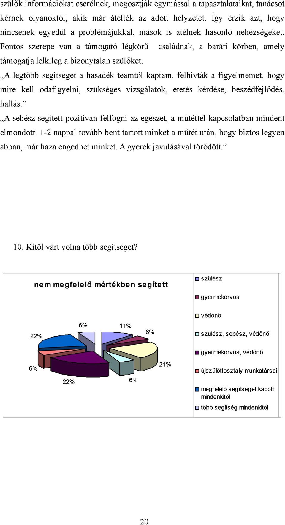 Fontos szerepe van a támogató légkörű családnak, a baráti körben, amely támogatja lelkileg a bizonytalan szülőket.