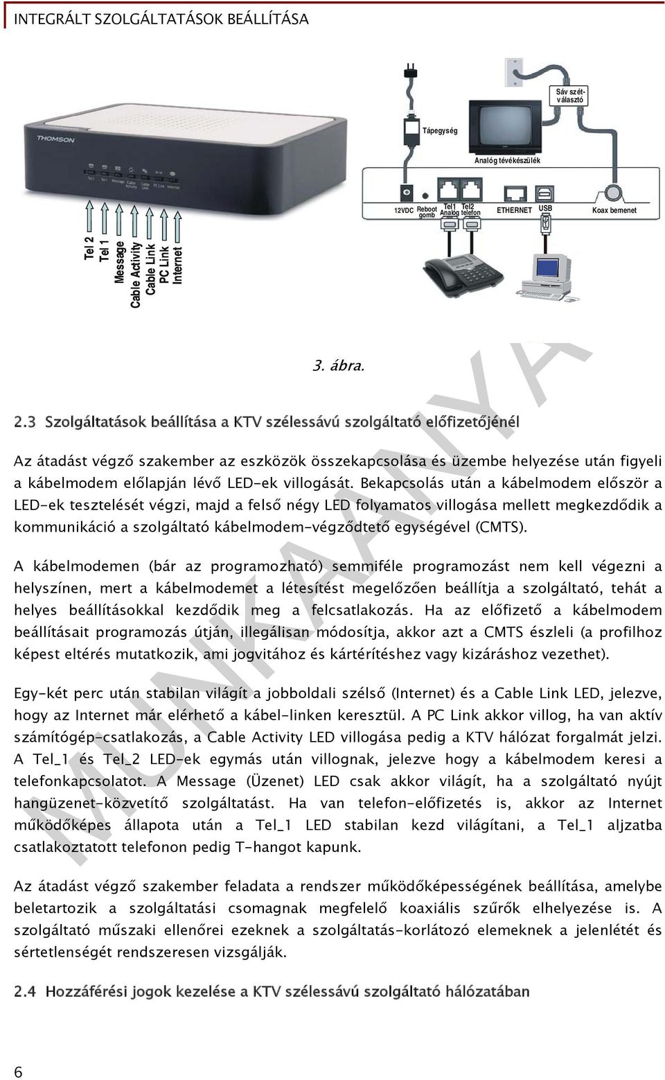 előlapján lévő LED-ek villogását.