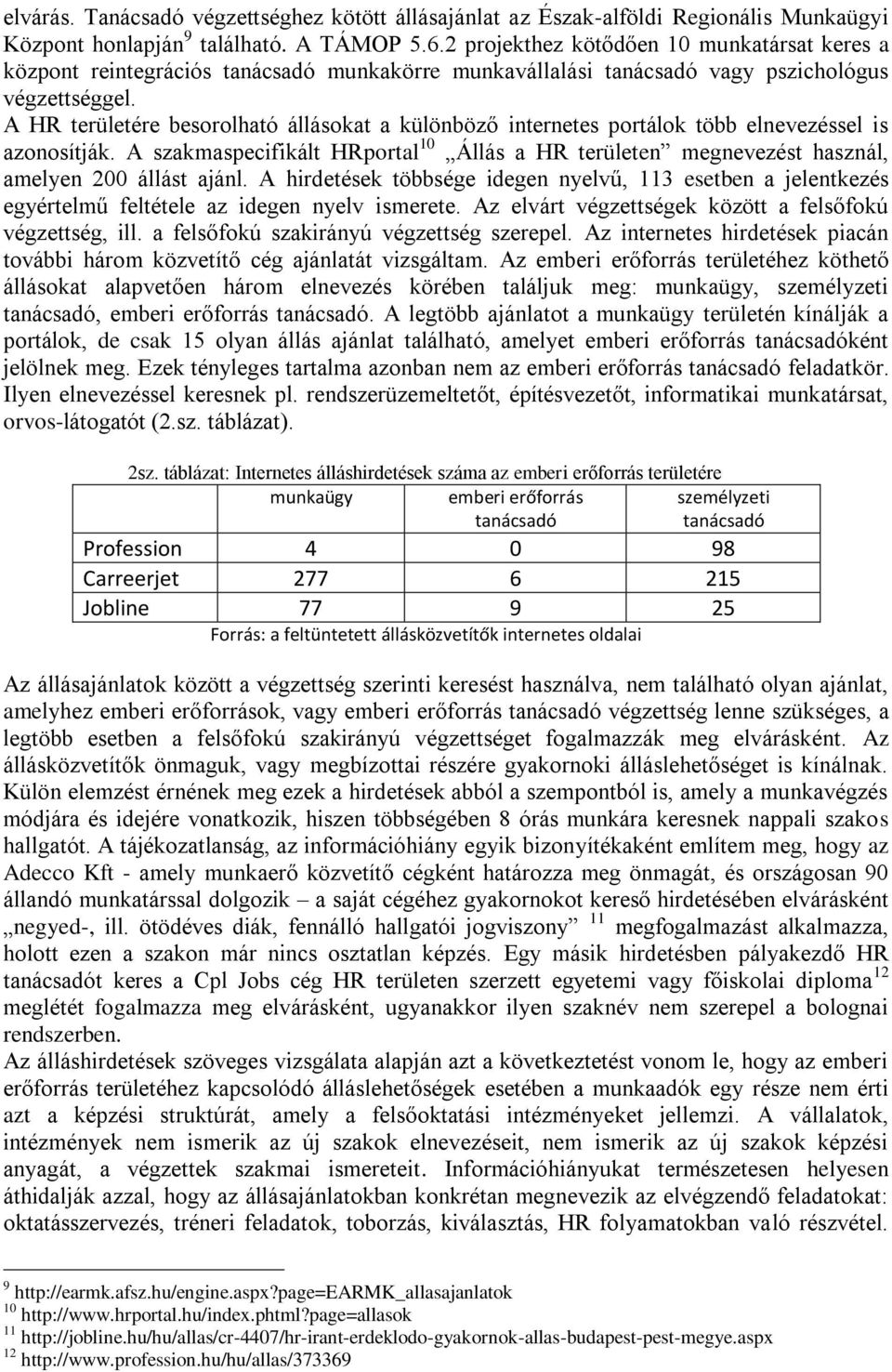 A HR területére besorolható állásokat a különböző internetes portálok több elnevezéssel is azonosítják.