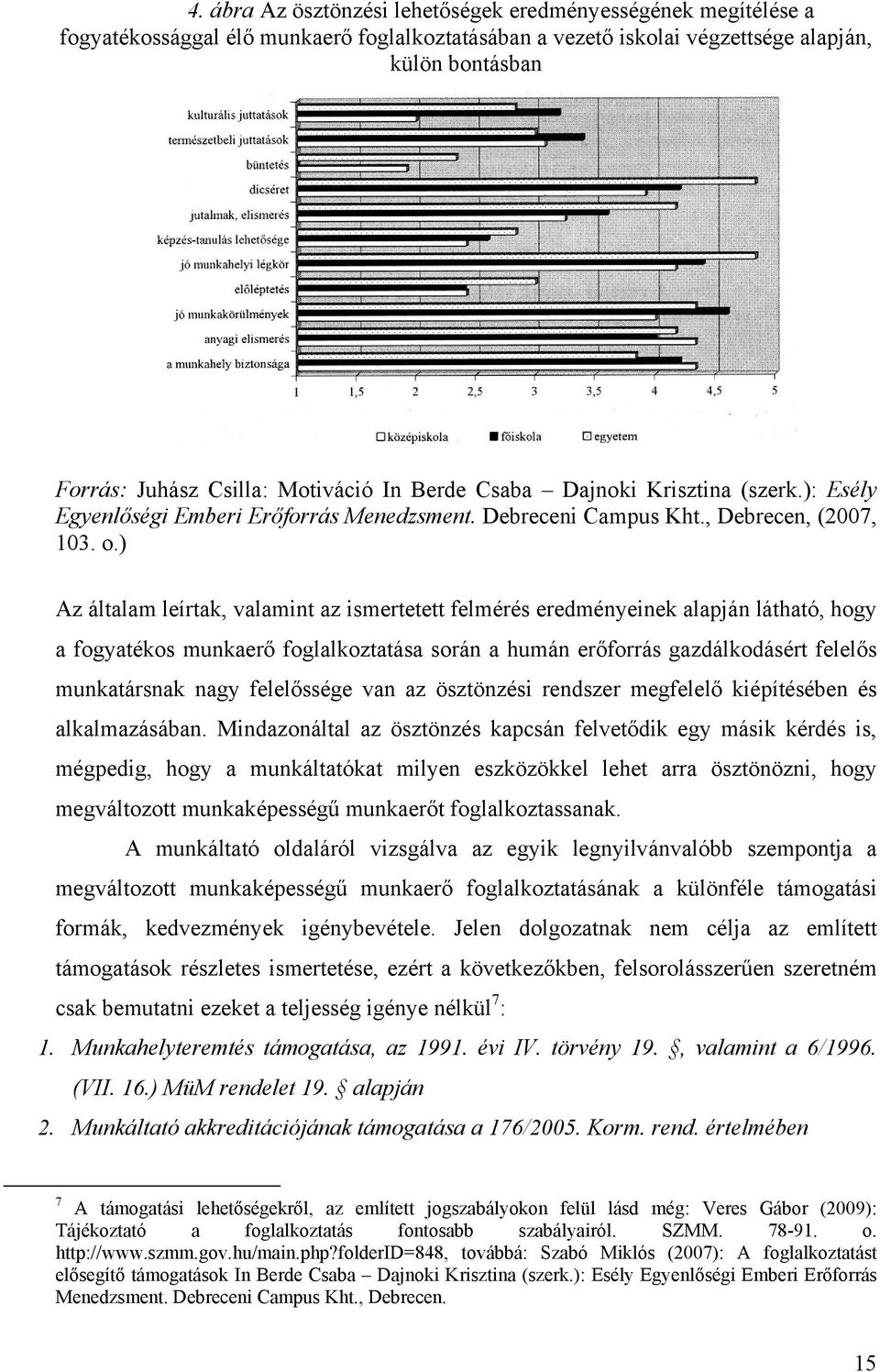 ) Az általam leírtak, valamint az ismertetett felmérés eredményeinek alapján látható, hogy a fogyatékos munkaerő foglalkoztatása során a humán erőforrás gazdálkodásért felelős munkatársnak nagy