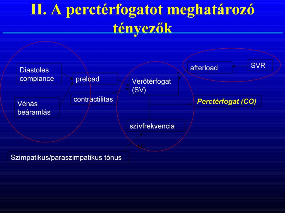 - SVR Verőtérfogat (SV) + Perctérfogat (CO) +