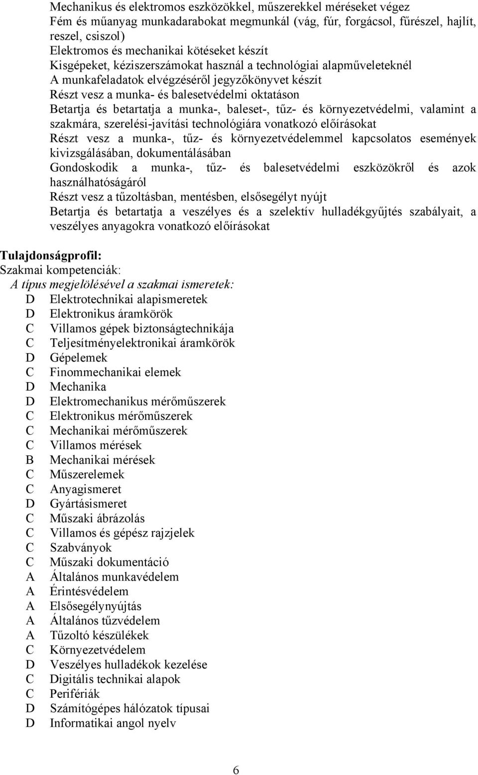 munka-, baleset-, tűz- és környezetvédelmi, valamint a szakmára, szerelési-javítási technológiára vonatkozó előírásokat Részt vesz a munka-, tűz- és környezetvédelemmel kapcsolatos események