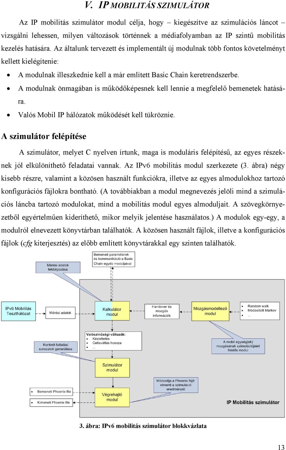 A modulnak önmagában is működőképesnek kell lennie a megfelelő bemenetek hatására. Valós Mobil IP hálózatok működését kell tükröznie.