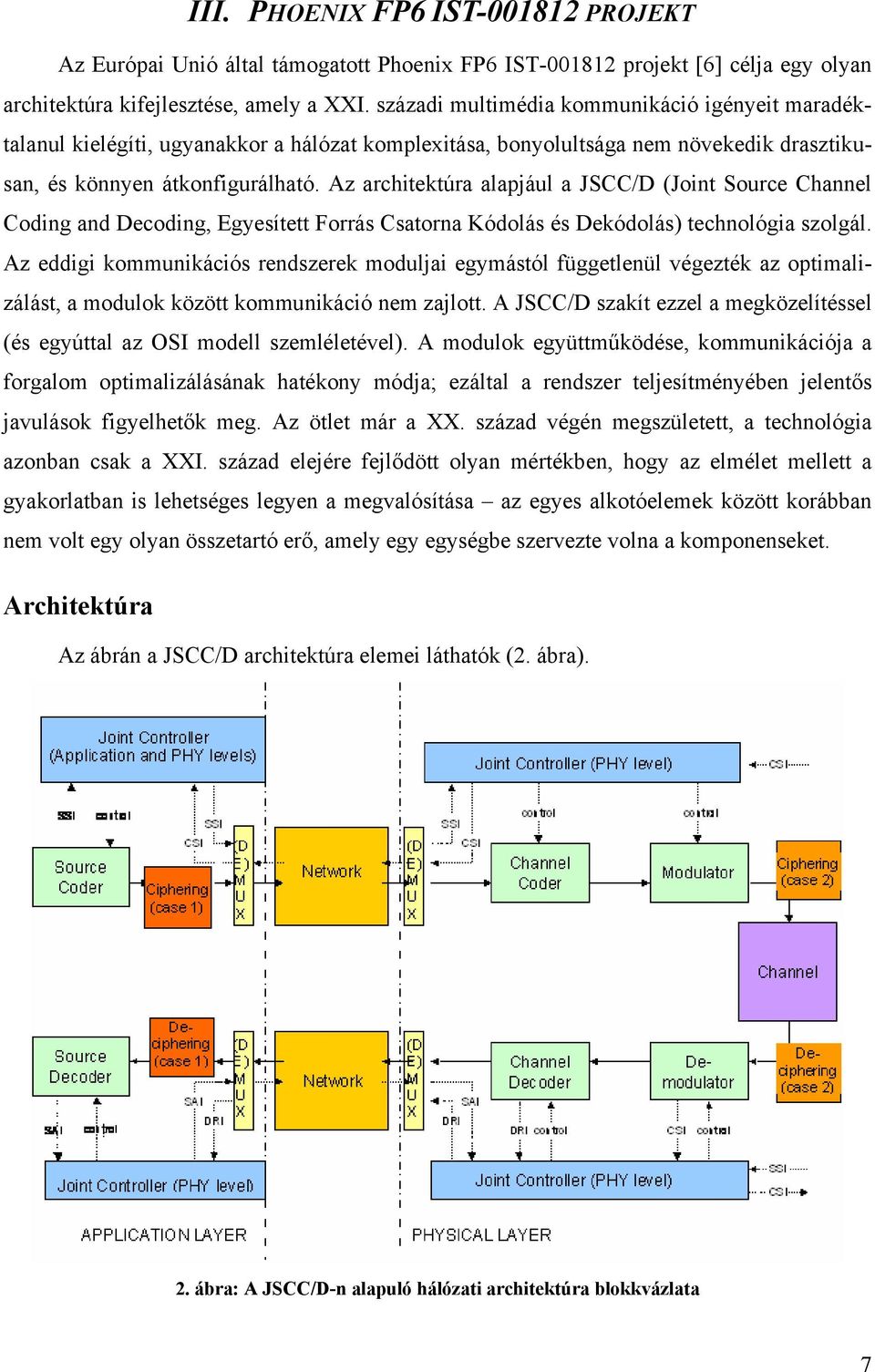 Az architektúra alapjául a JSCC/D (Joint Source Channel Coding and Decoding, Egyesített Forrás Csatorna Kódolás és Dekódolás) technológia szolgál.