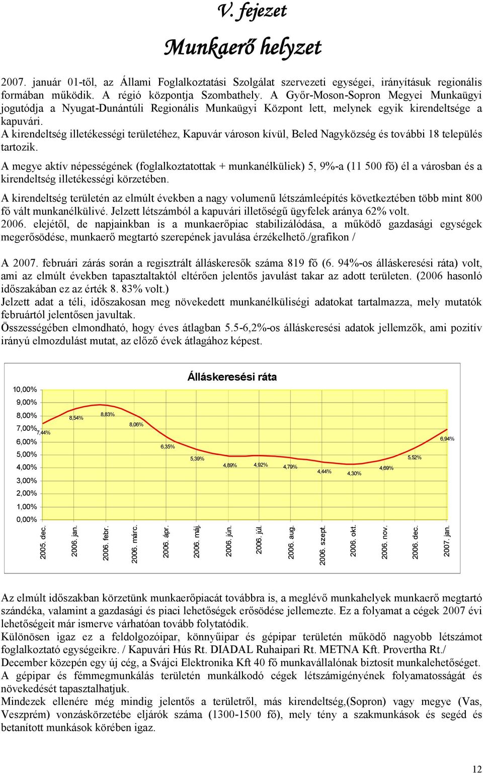 A kirendeltség illetékességi területéhez, Kapuvár városon kívül, Beled Nagyközség és további 18 település tartozik.