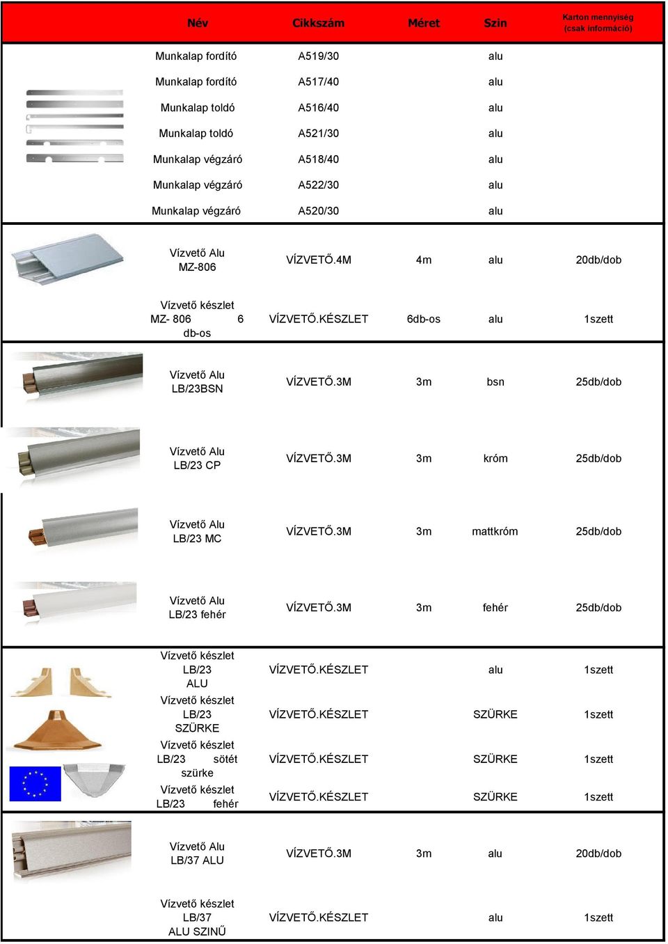 3M 3m bsn 25db/dob LB/23 CP VÍZVETŐ.3M 3m króm 25db/dob LB/23 MC VÍZVETŐ.3M 3m mattkróm 25db/dob LB/23 fehér VÍZVETŐ.