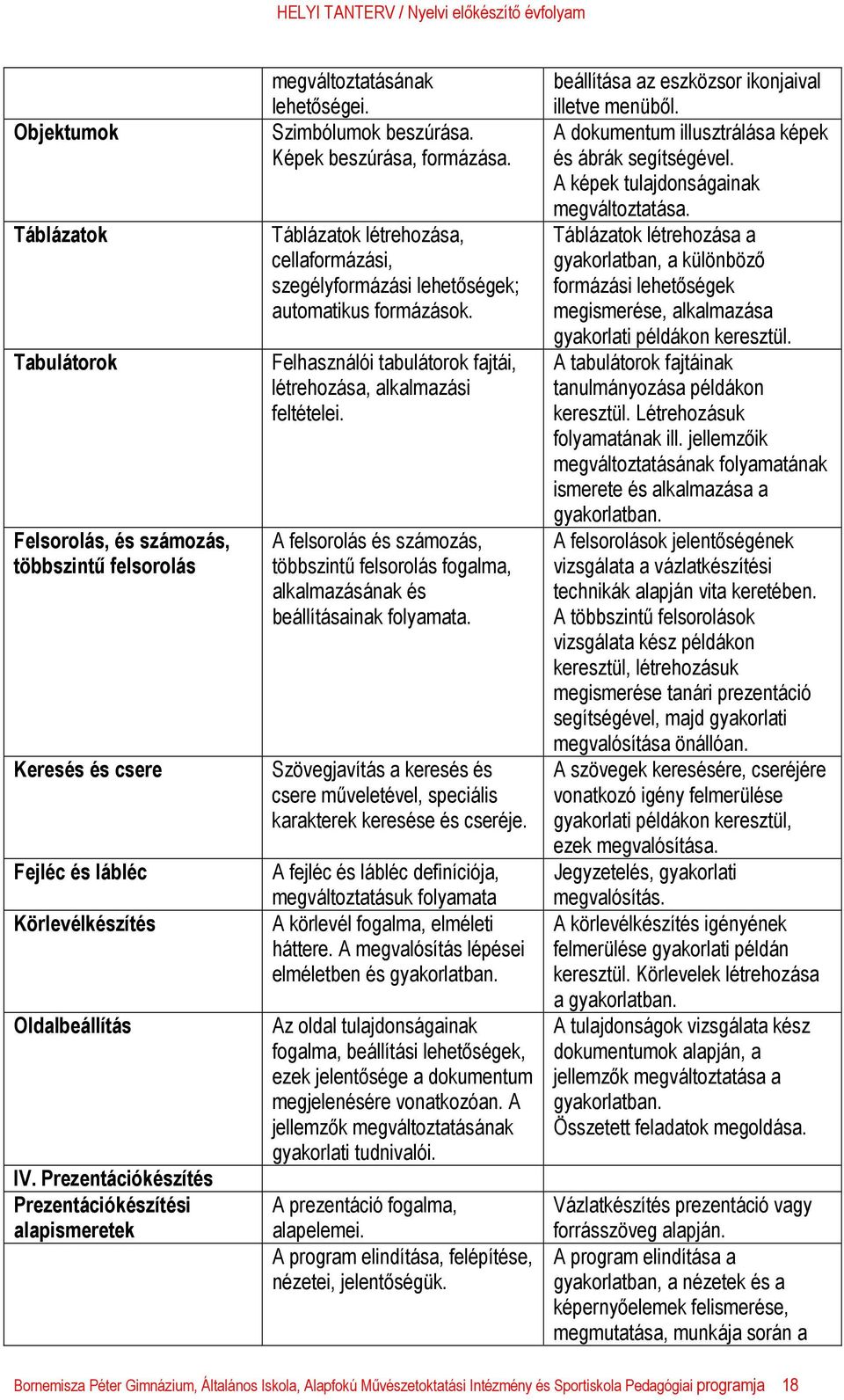 Táblázatok létrehozása, cellaformázási, szegélyformázási lehetőségek; automatikus formázások. Felhasználói tabulátorok fajtái, létrehozása, alkalmazási feltételei.