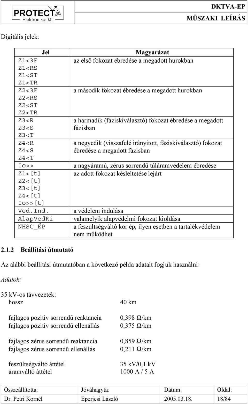 (visszafelé irányított, fáziskiválasztó) fokozat ébredése a megadott fázisban a nagyáramú, zérus sorrendű túláramvédelem ébredése az adott fokozat késleltetése lejárt a védelem indulása valamelyik