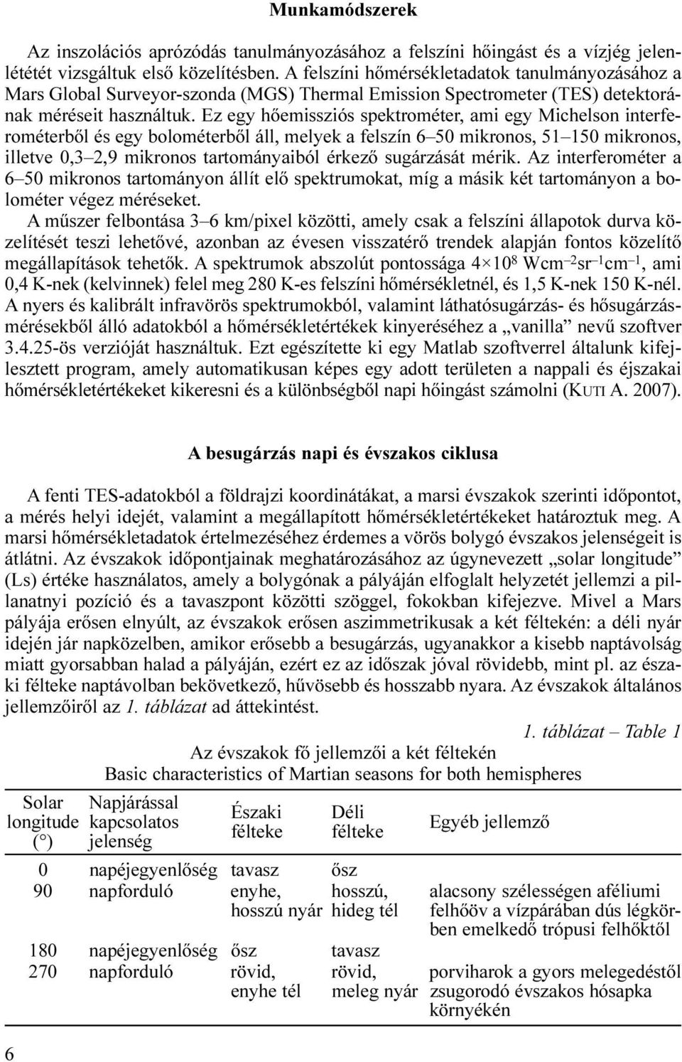 Ez egy hőemissziós spektrométer, ami egy Michelson interferométerből és egy bolométerből áll, melyek a felszín 6 50 mikronos, 51 150 mikronos, illetve 0,3 2,9 mikronos tartományaiból érkező