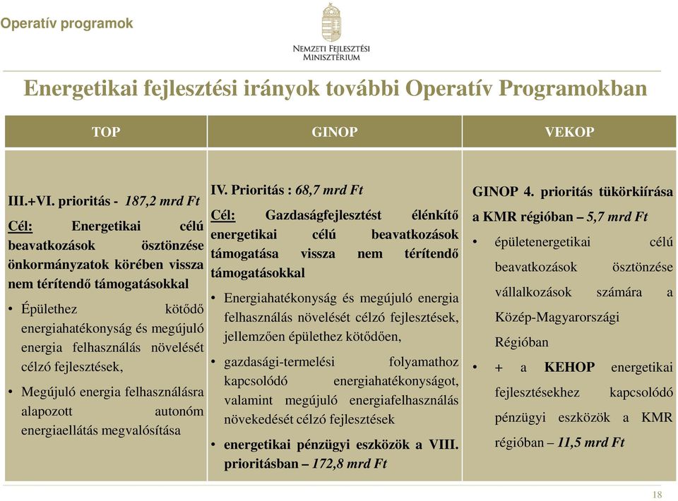 növelését célzó fejlesztések, Megújuló energia felhasználásra alapozott autonóm energiaellátás megvalósítása IV.