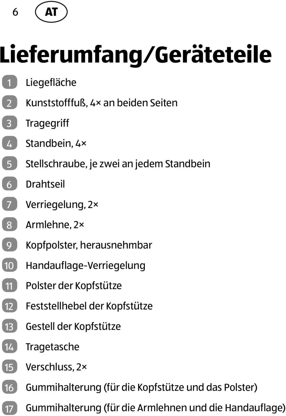 Handauflage-Verriegelung 11 Polster der Kopfstütze 12 Feststellhebel der Kopfstütze 13 Gestell der Kopfstütze 14