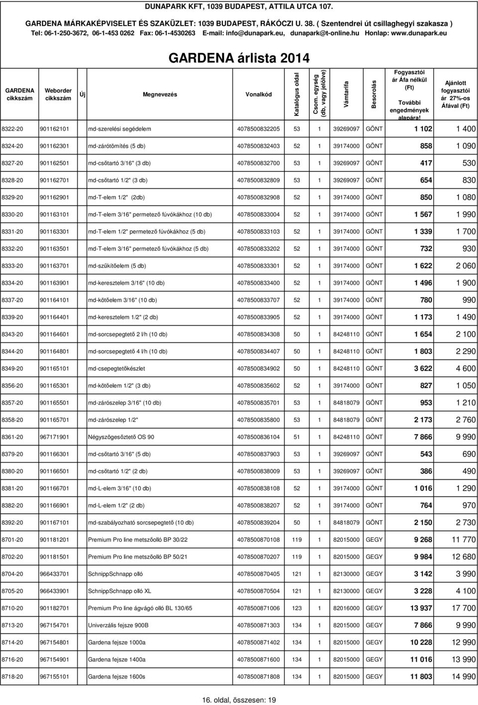 90630 md-t-elem 3/6" permetező fúvókákhoz (0 db) 4078500833004 52 3974000 GÖNT 567 990 833-20 906330 md-t-elem /2" permetező fúvókákhoz (5 db) 407850083303 52 3974000 GÖNT 339 700 8332-20 906350