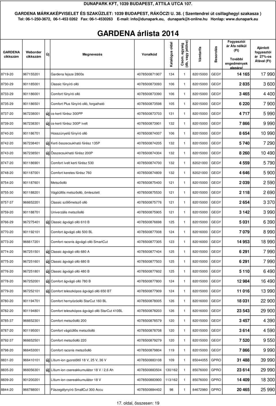 8205000 GEGY 4 77 5 990 8739-20 96723830 új cs-kerti fűrész 300P ívelt 407850087390 32 8205000 GEGY 7 866 9 990 8740-20 908670 Hosszúnyelű fűnyíró olló 4078500874007 06 8205000 GEGY 8 654 0 990