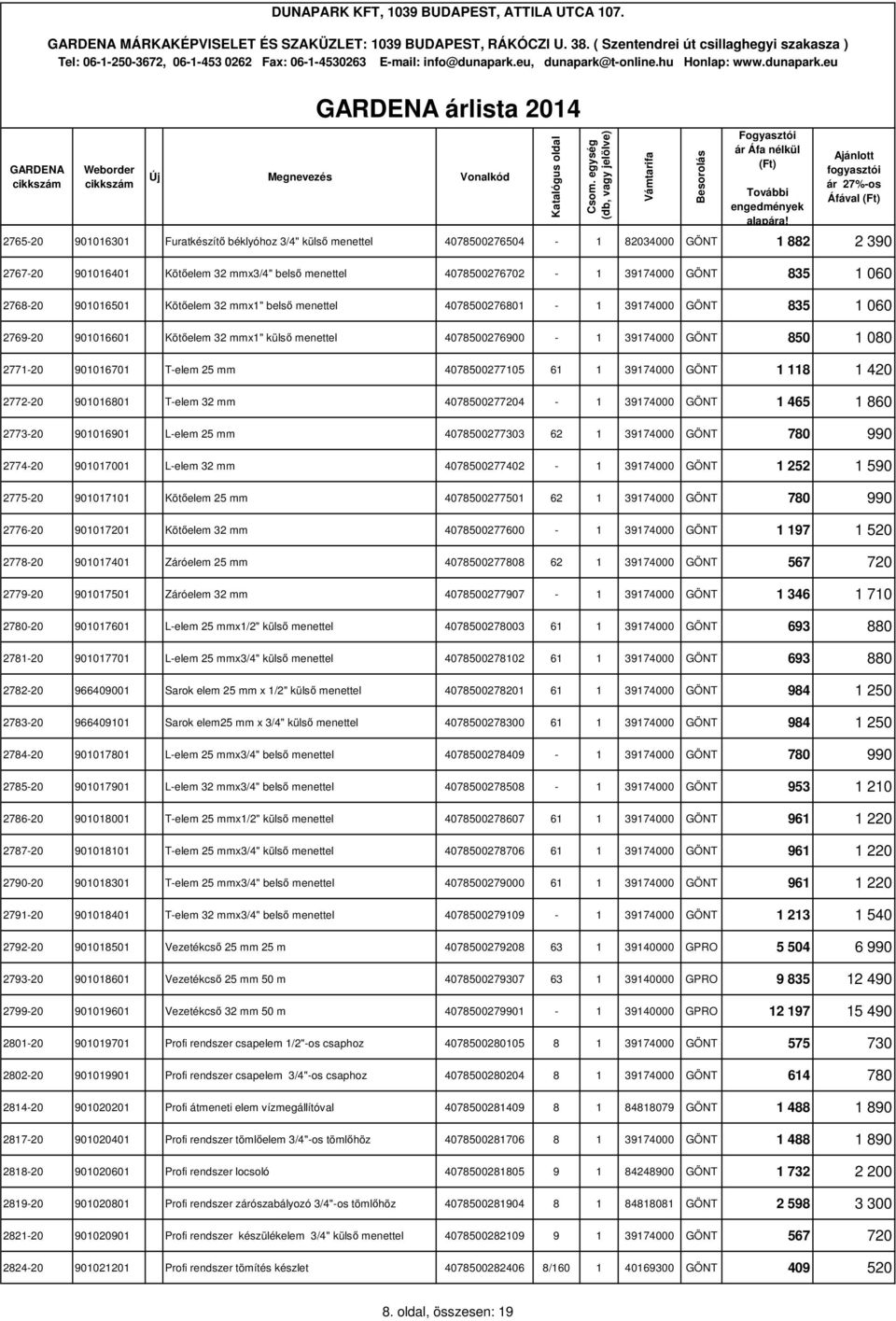 3974000 GÖNT 8 420 2772-20 900680 T-elem 32 mm 4078500277204-3974000 GÖNT 465 860 2773-20 900690 L-elem 25 mm 4078500277303 62 3974000 GÖNT 780 990 2774-20 900700 L-elem 32 mm 4078500277402-3974000