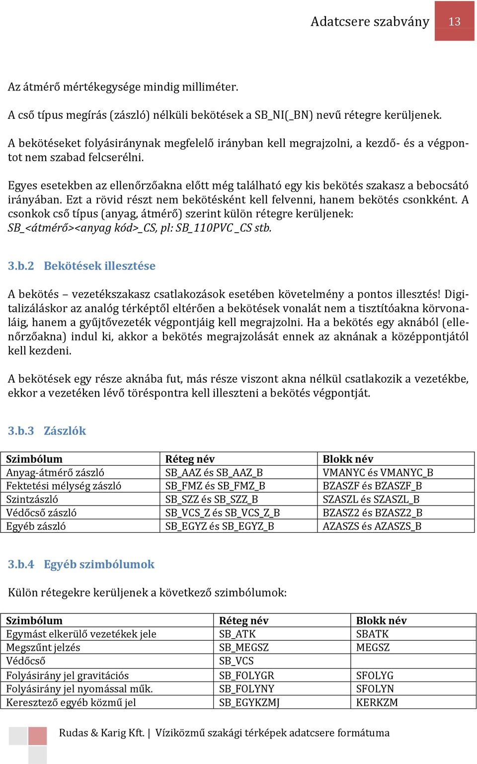 Egyes esetekben az ellenőrzőakna előtt még található egy kis bekötés szakasz a bebocsátó irányában. Ezt a rövid részt nem bekötésként kell felvenni, hanem bekötés csonkként.