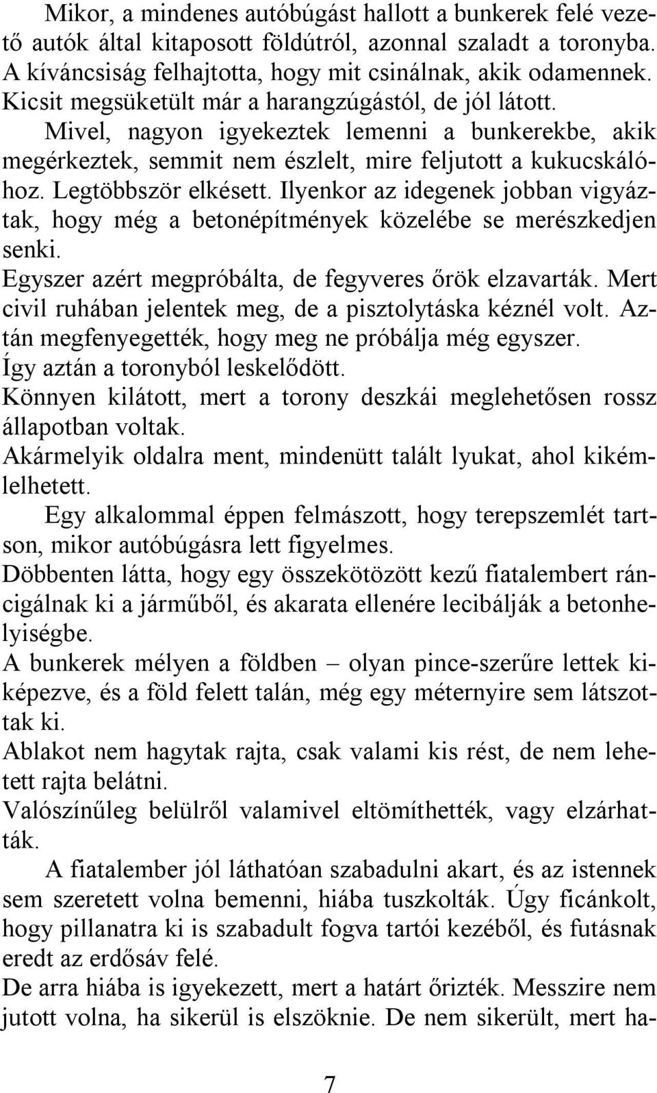 Ilyenkor az idegenek jobban vigyáztak, hogy még a betonépítmények közelébe se merészkedjen senki. Egyszer azért megpróbálta, de fegyveres őrök elzavarták.