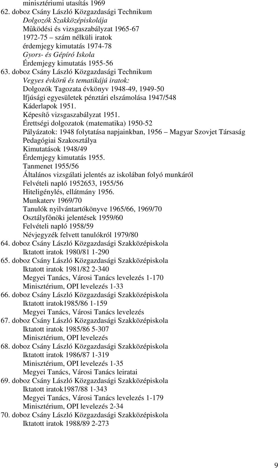 kimutatás 1955-56 63.