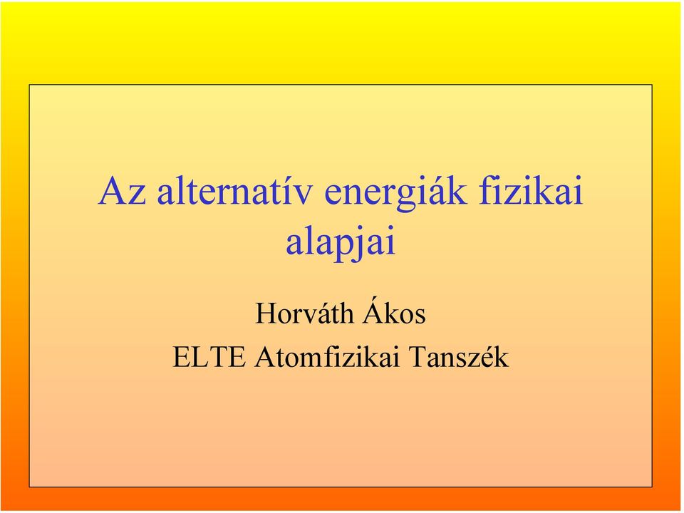 alapjai Horváth