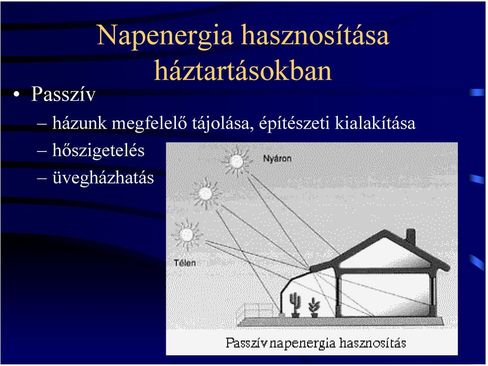 házunk megfelelő tájolása,