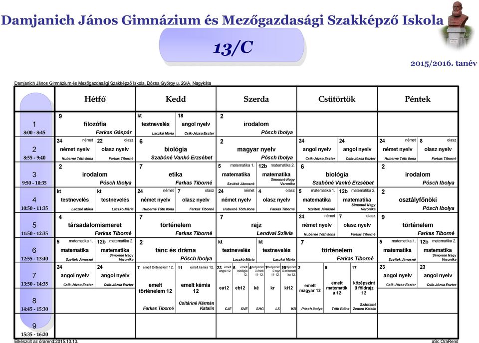 /A, Nagykáta :00 - : : - :0 :0 - : :0 - : :0 - : : - :0 :0 - : : - :0 et et filozófia sz sz társadalomismeret.