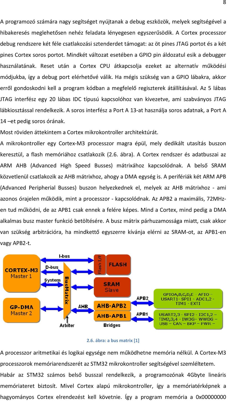 Mindkét változat esetében a GPIO pin áldozatul esik a debugger használatának. Reset után a Cortex CPU átkapcsolja ezeket az alternatív működési módjukba, így a debug port elérhetővé válik.