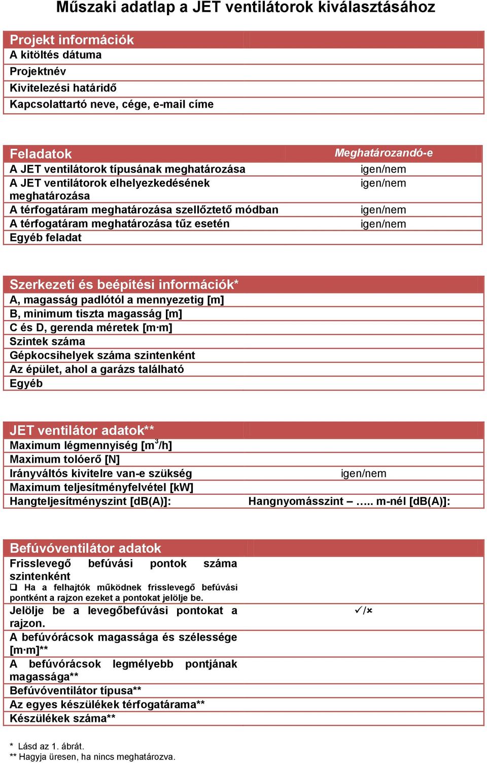 beépítési információk* A, magasság padlótól a mennyezetig [m], minimum tiszta magasság [m] C és D, gerenda méretek [m m] Szintek száma Gépkocsihelyek száma szintenként Az épület, ahol a garázs