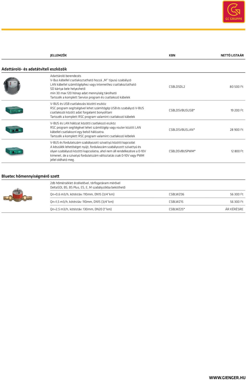 USB és szabályzó V-BUS csatlakozói között adat forgalamt bonyolítani Tartozék a komplett RSC program valamint csatlakozó kábelek V-BUS és LAN hálózat közötti csatlakozó eszköz RSC program segítégével