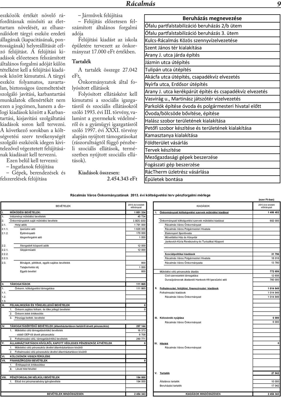 A tárgyi eszköz folyamatos, zavartalan, biztonságos üzemeltetését szolgáló javítási, karbantartási munkálatok ellenértékét nem ezen a jogcímen, hanem a dologi kiadások között a Karbantartási,