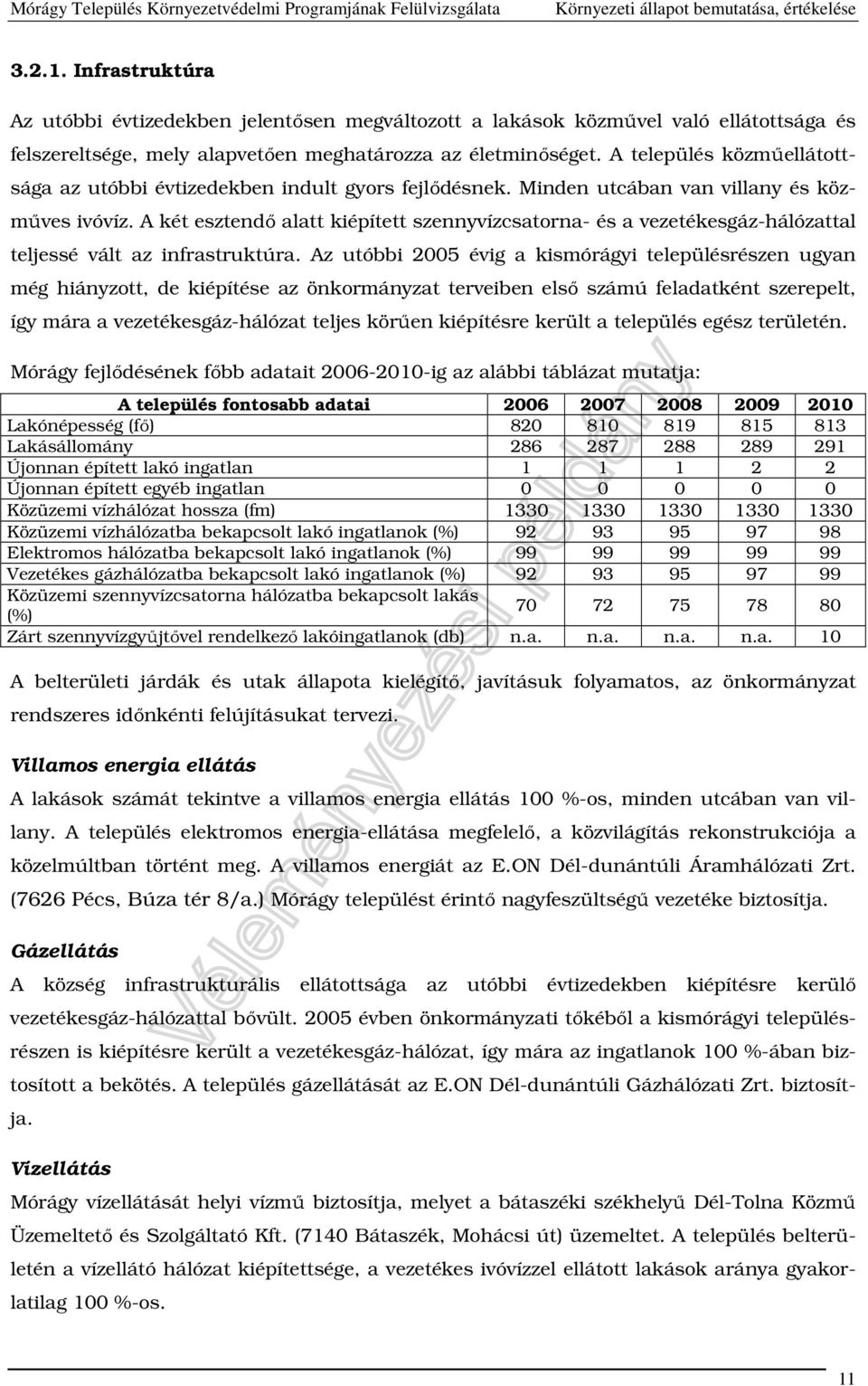 A két esztendő alatt kiépített szennyvízcsatorna- és a vezetékesgáz-hálózattal teljessé vált az infrastruktúra.