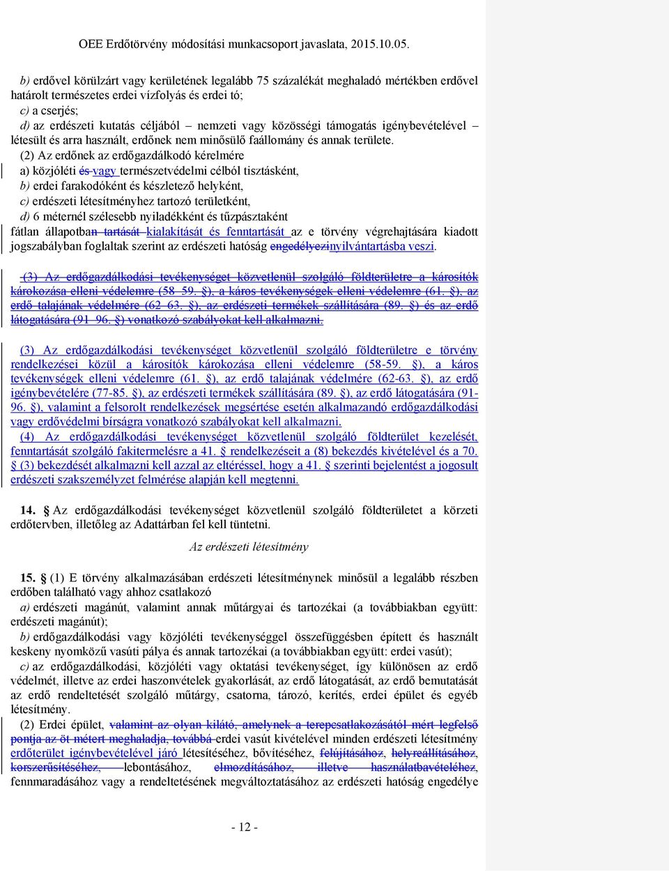 (2) Az erdőnek az erdőgazdálkodó kérelmére a) közjóléti és vagy természetvédelmi célból tisztásként, b) erdei farakodóként és készletező helyként, c) erdészeti létesítményhez tartozó területként, d)