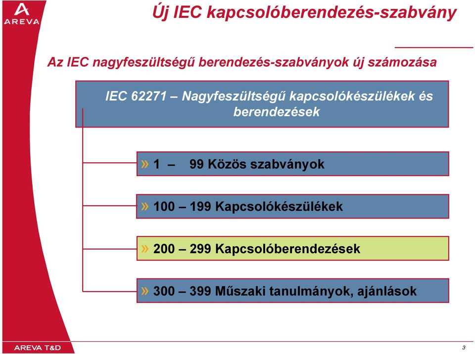 berendezések» 1 99 Közös szabványok» 100 199