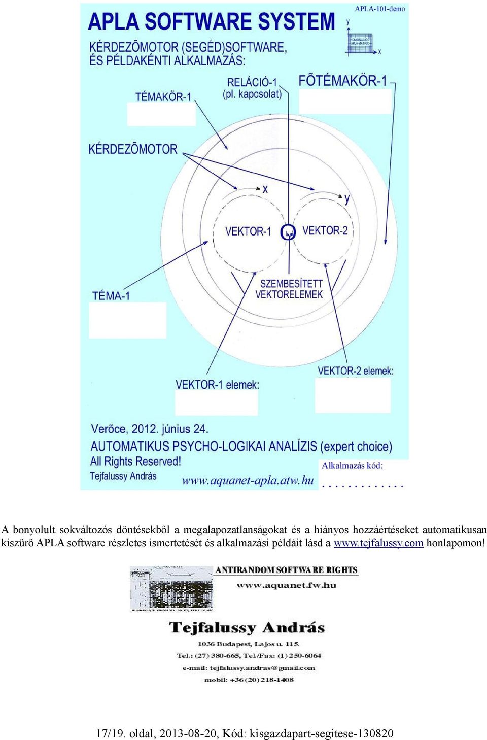 részletes ismertetését és alkalmazási példáit lásd a www.