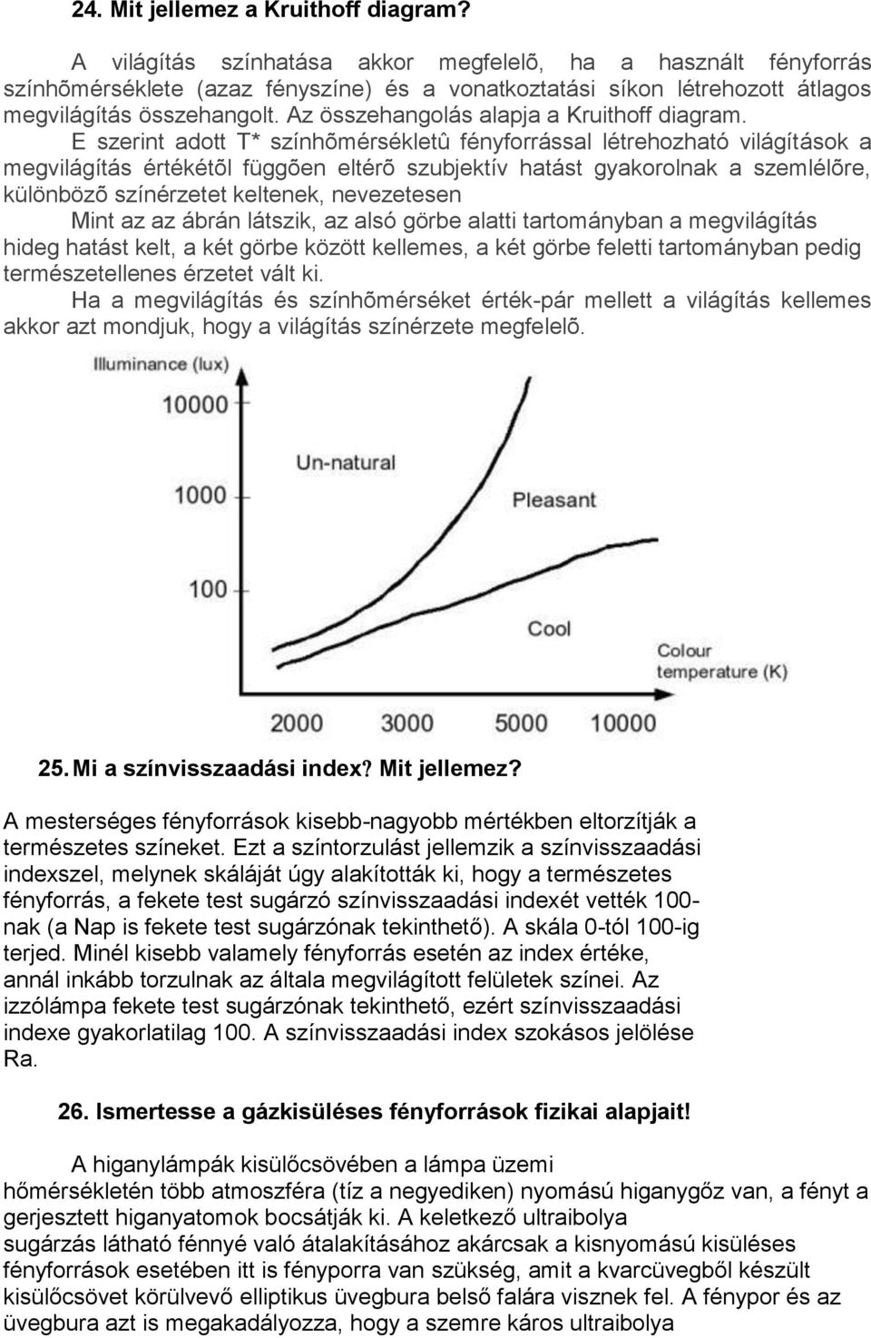 Az összehangolás alapja a Kruithoff diagram.