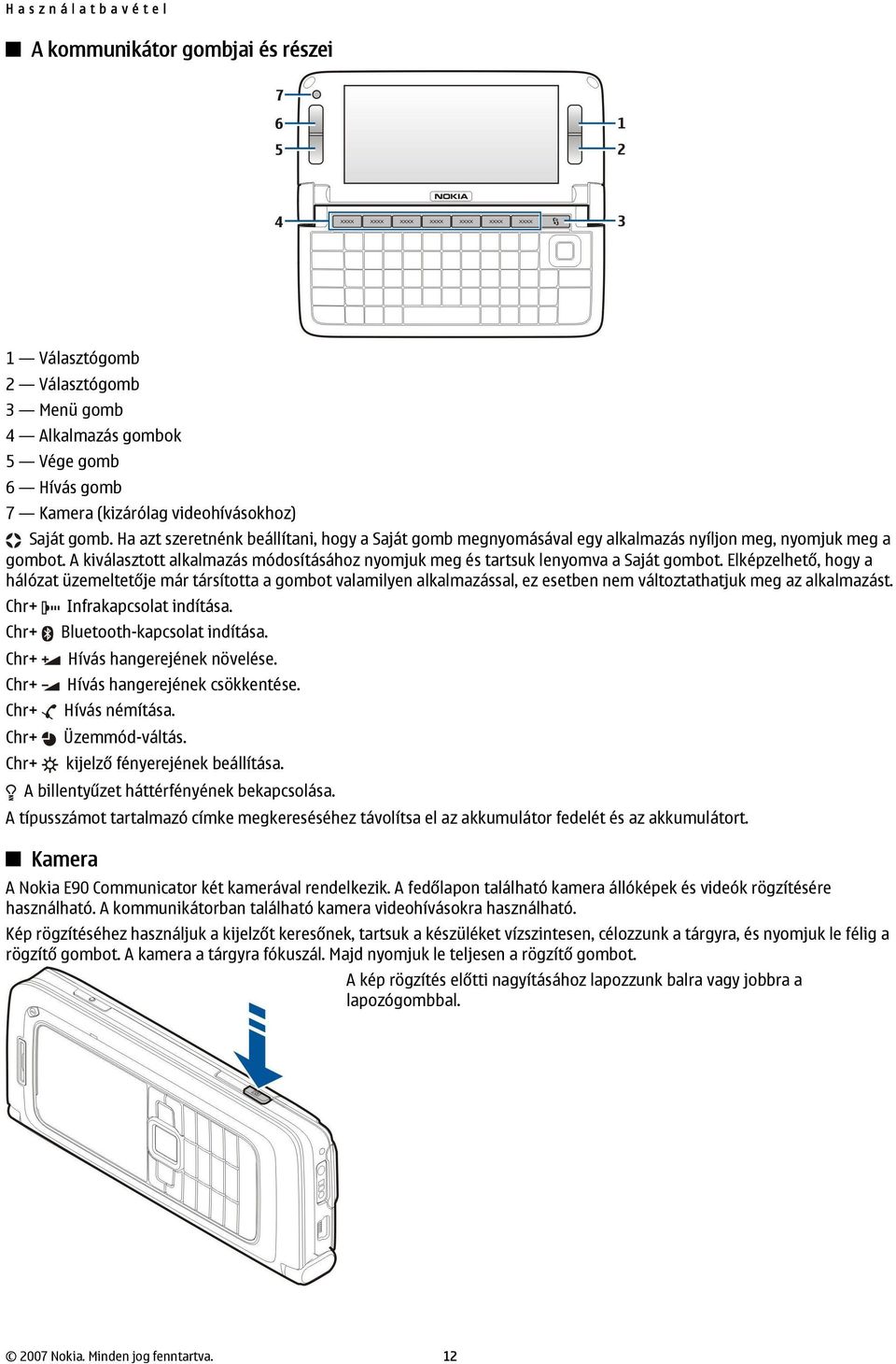 Elképzelhető, hogy a hálózat üzemeltetője már társította a gombot valamilyen alkalmazással, ez esetben nem változtathatjuk meg az alkalmazást.