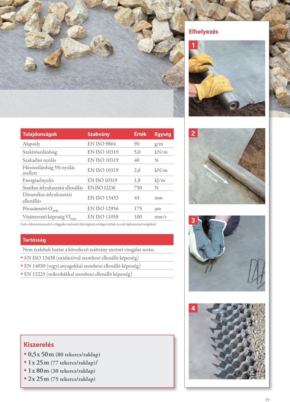 Vízáteresztő képesség VI H50 EN ISO 11058 100 mm/s Ezek a laboratóriumunk és a független intézetek által rögzített névleges értékek, és csak tájékoztatásul szolgálnak.