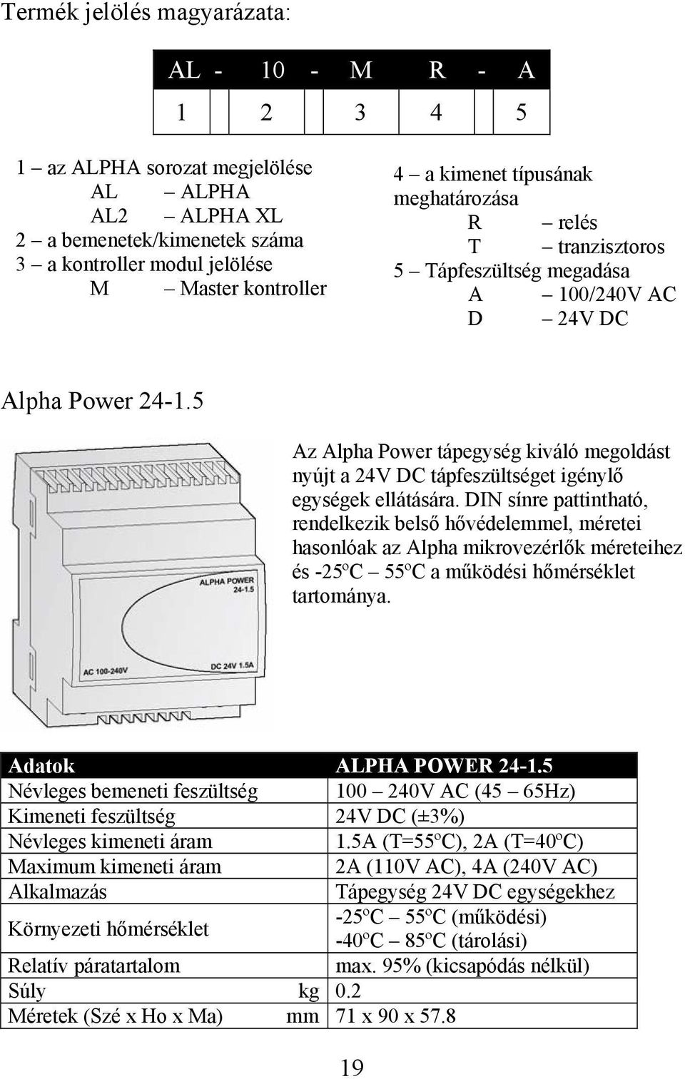 5 Az Alpha Power tápegység kiváló megoldást nyújt a 24V DC tápfeszültséget igénylő egységek ellátására.
