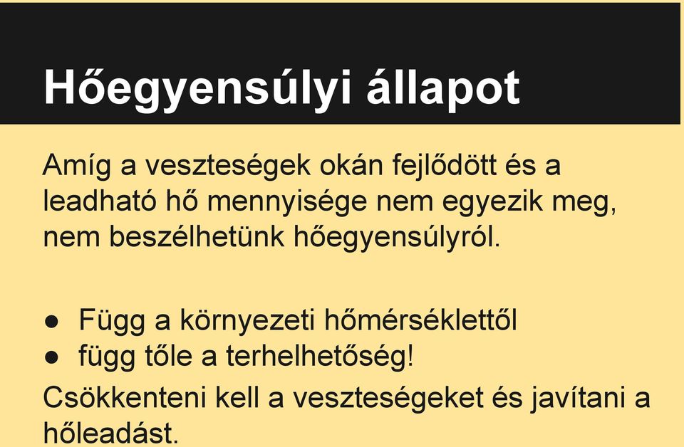 hőegyensúlyról.