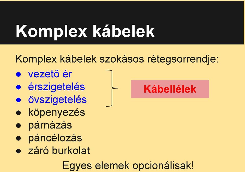 Kábellélek övszigetelés köpenyezés párnázás