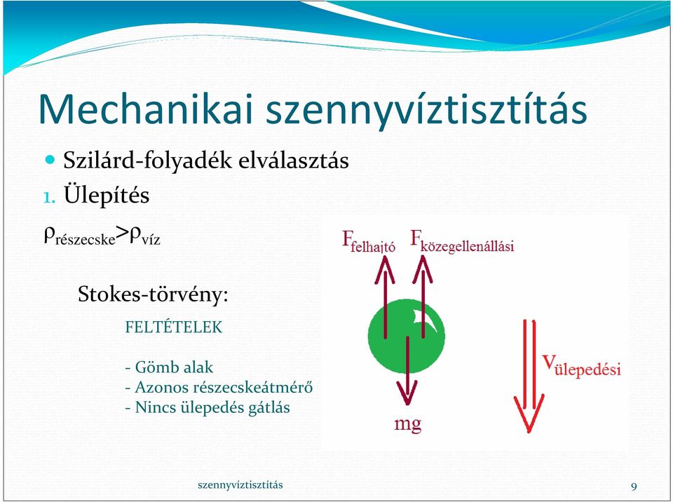 Stokes-törvény: FELTÉTELEK - Gömb alak